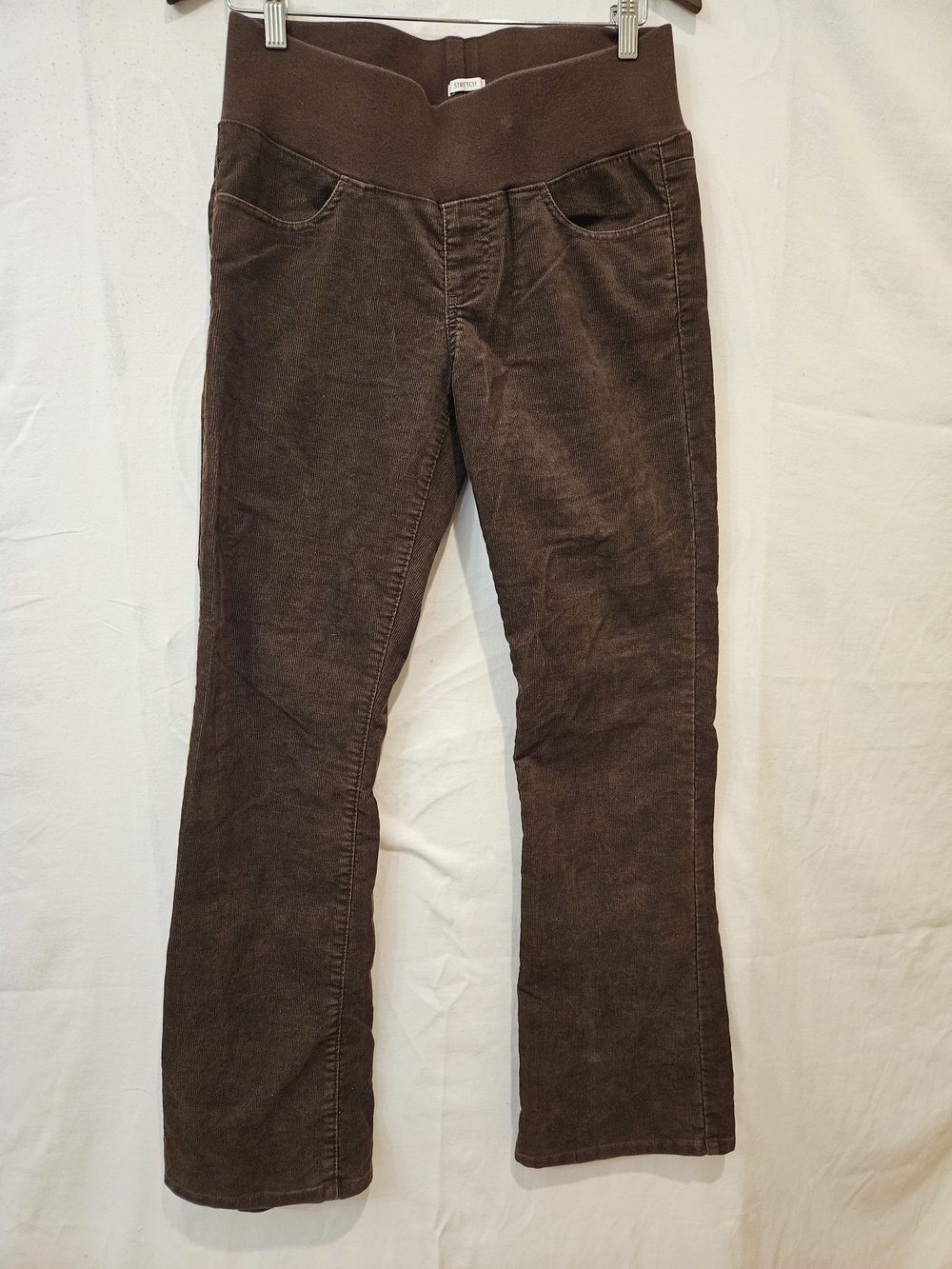 Duo Maternity Brown Corduroy Maternity Jeans Size Small